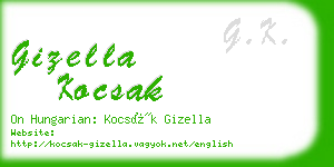 gizella kocsak business card